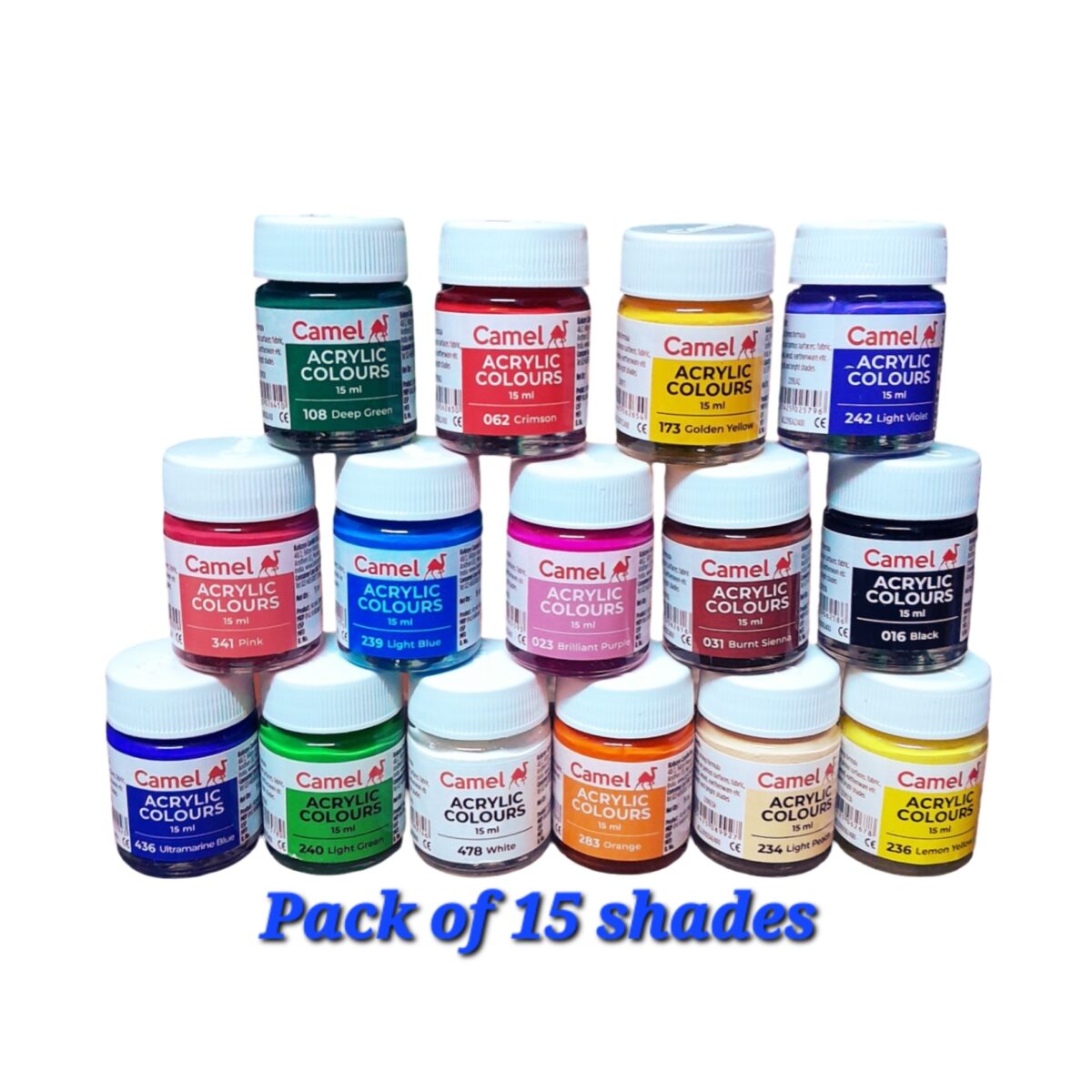 Camel Acrylic Colours Pack of 15