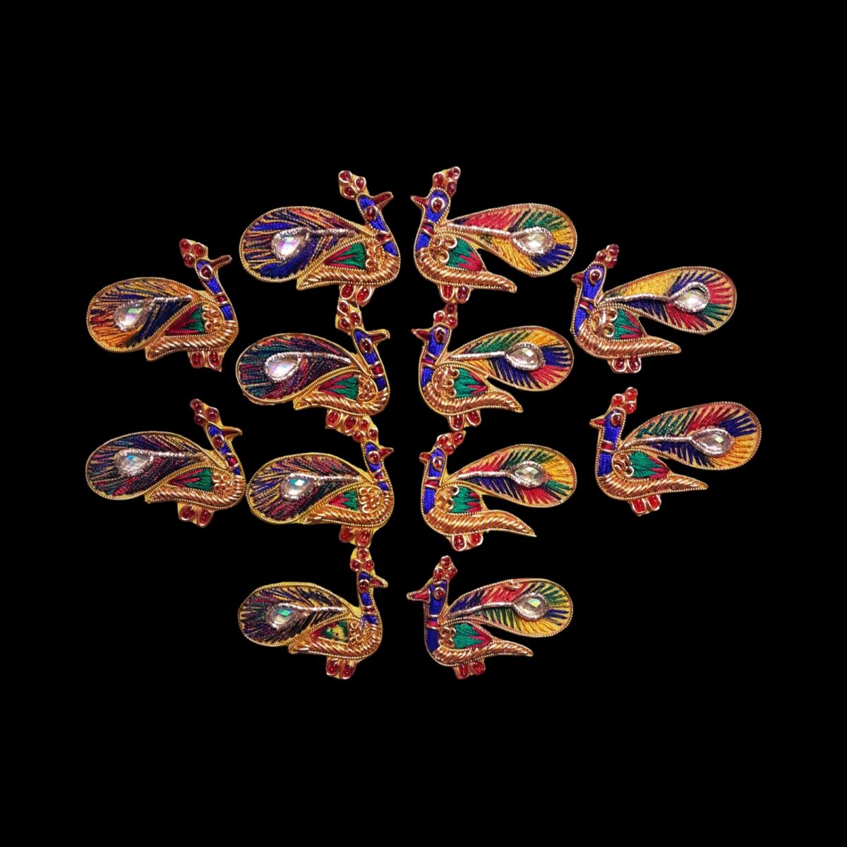 Handcrafted Peacock Embellishments