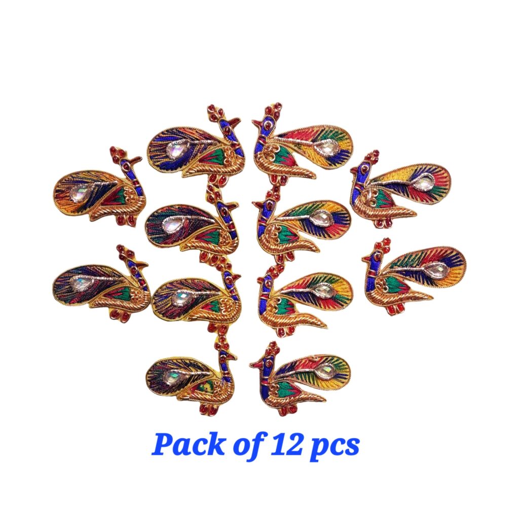 Handcrafted Peacock Embellishments